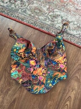 Urban Outfitters Multicolor & Multi-print Bustier Tank